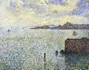 Theo Van Rysselberghe Sailboats and Estuary France oil painting reproduction